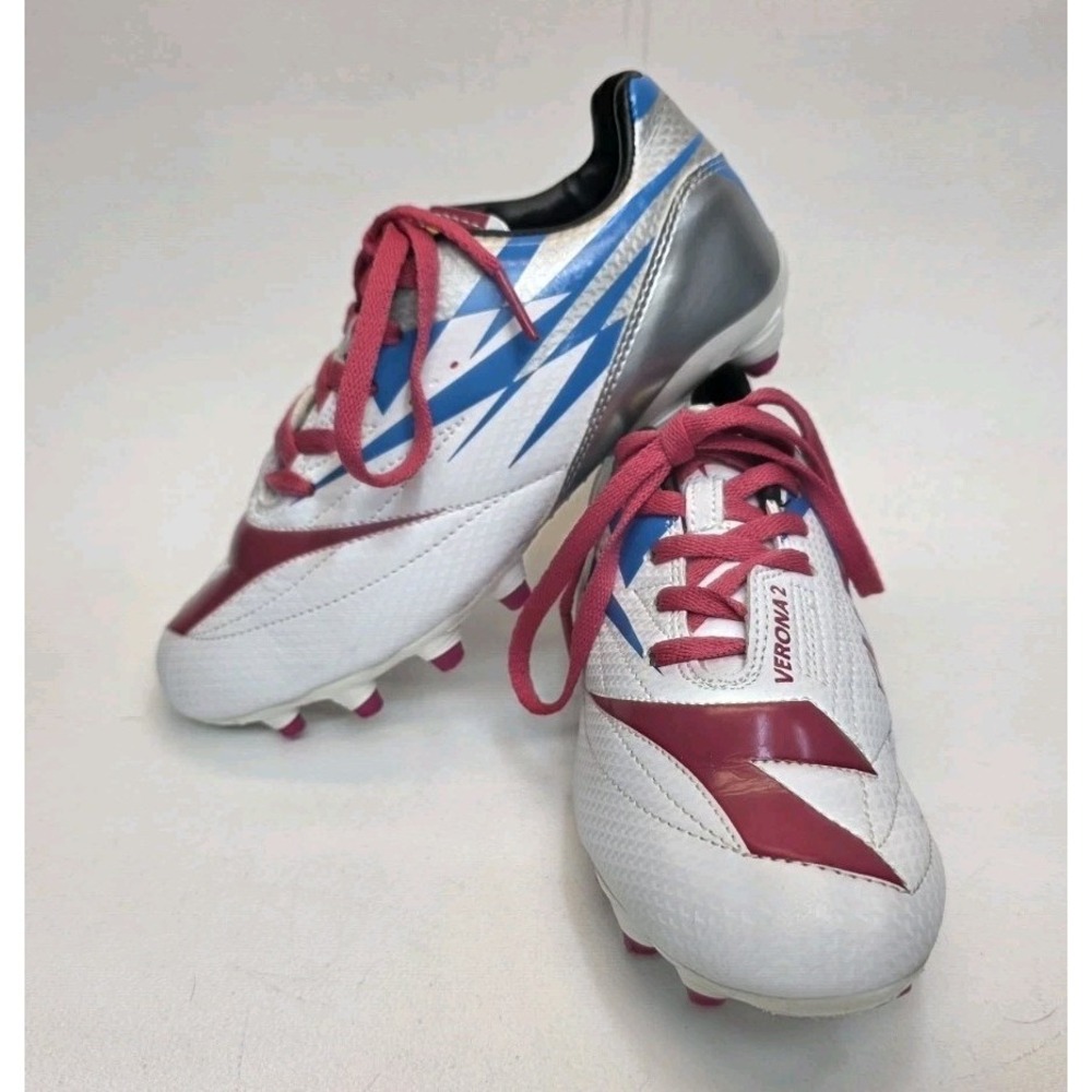 Kids Size 1 Diadora Pink Blue Verona 2 Soccer Cleats